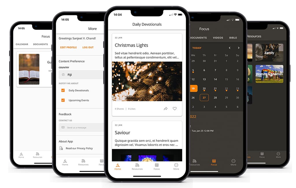 TPUM Resource Basket app screens